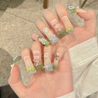 Keipeo. ✨ Nhận phiếu giảm giá, giảm giá toàn bộ, móng tay dễ thương hình mỏ vịt, trái tim dễ thương, gấu 3D dễ thương, móng tay dán dopamine, móng tay dán, móng tay handmade, móng tay dán XKDT