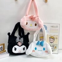 Keipeo. ✨ Nhận phiếu giảm giá, túi xách nhồi bông Cinnamoroll Girl 2025, túi xách nữ mới, túi đeo chéo Kuromi cho sinh viên, túi dễ thương My Melody, túi đeo vai Y4AG