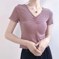 Kejoy [S-2XL] Áo thun Yoga Wear Top Nữ Thể Thao Ngoài Trời Quần Áo 2024 Phong Cách Mới SY-A076