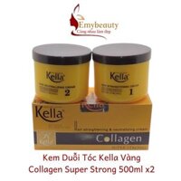 Kella Collagen Super Strong EM331 thuốc ép kem duỗi tóc kella vàng 500ml x2