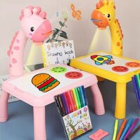 (Kèm 12 Bút và Pin) Bàn Vẽ Chiếu Đèn 24 Hình Có Nhạc Cho Bé Tập Vẽ, Tô Màu