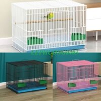 💕[KÈM 2 CHÉN ĂN]💕Lồng chim nan lưới nhỏ 1.2cm nuôi được chim thỏ bọ Hamster (3 size)