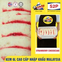 (KEM 6L CAO CẤP NHẬP KHẨU MALAYSIA) Vị Strawberry Cheesecake - Bánh Phô Mai Dâu
