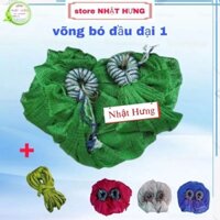 [Kèm 6m dây] Võng Lưới Bó Đầu 2 Lớp Size Lớn Cao Cấp, Kèm 6 Mét Dây Dù Bảng To, Lưới Võng Xếp Dày Mềm Dành Cho Khung Lớn