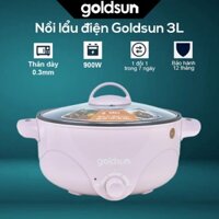 (Kèm ảnh) Nồi lẩu điện Goldsun GMC3000 dung tích 3L, công suất 900W, Nồi nấu mini đa năng kiểu dáng đẹp