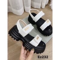 KÈM ẢNH THẬT- DÉP SANDAL NỮ 2 QUAI NGANG PHỒNG MIU ĐẾ BÁNH MÌ CAO HACK DÁNG