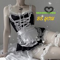 (Kèm ảnh thật feedback) Set Bộ Đồ Cosplay Người Hầu Gái Dễ Thương, Quyến Rũ, Ngọt Ngào Loli Phong Cách Hàn Quốc