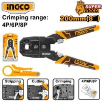 Kềm bấm cos 8'', dây mạng viễn thông Ingco HMPC1468P