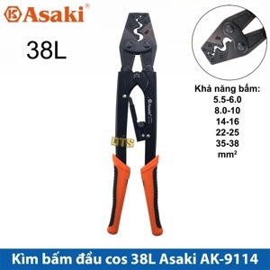 Kềm bấm đầu cosse Asaki AK-9114