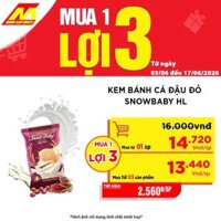 Kem bánh cá đậu đỏ Snowbaby HL