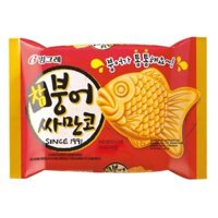 Kem Bánh Cá Vani Nhân Đậu Đỏ, Samanco, Vanilla Ice Cream Sandwich with Red Bean Paste (150ml) - BINGGRAE
