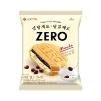 Kem Bánh Xốp Vani Nhân Đậu Đỏ Không Đường, Zero Monaka, Sugar Free Monaka (140ml) - LOTTE