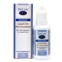 Kẽm Biocare Liquid Zinc, hỗ trợ bổ sung kẽm, tăng hấp thu sắt cho bé