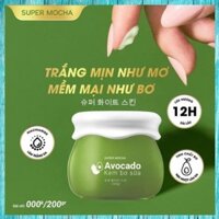 Kem bơ sữa SUPER MOCHA - Kem body bơ sữa Avocado Body Cream trắng mịn như bơ 200gr