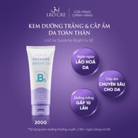Kem Body B5 dưỡng trắng & cấp ẩm toàn thân nâng tone chống nắng Lro'Cre Supreme Bright Ex B5 200g