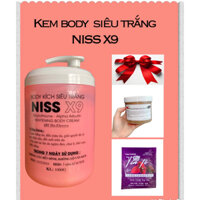 kem body kích trắng da NISSX9 (tặng tẩy tế bào chết cà phê và tắm trắng tía tô