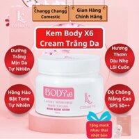 Kem body x6 Linhkool , Kem body dưỡng trắng chuyên sâu,dưỡng ẩm,chống nắng da hiệu quả Luxury whitening Body X6 Cream