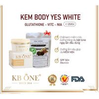 Kem Body Yes White Dưỡng Trắng Ngày & Đêm ( Kèm Tắm Trắng Cafe 100g )