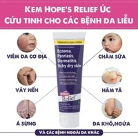 Kem bôi thảo dược Eczema, Dermatitis, Itchy Dry Skin, Hope's Relief Úc 60g-Dành cho da khô ngứa, vảy nến, viêm da