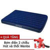 [Kèm bơm điện] Đệm hơi 68758 (137x191x22cm) chất liệu cao su phủ nhung siêu bền