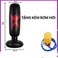 KÈM BƠM HƠI, Trụ Đấm Bốc Bơm Hơi Tự Cân Bằng Cao 1.6m Bao Cát Võ Thuật - Trụ Hơi Đấm Bốc Phản Xạ