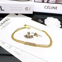 [kèm box] set mix & match khuyên tai + vòng cổ jadior mix đá 🍓