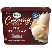 Kem Bulla Creamy Classics Hương Vani Hộp 2 Lít – Bulla Ice Cream Vanilla 2L