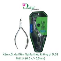 Kềm cắt da D.01 thép không gỉ của Kềm Nghĩa lưỡi kềm sắc mỏng bén ngọt độ bền lâu dài OK255- Okays