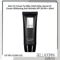 Kem CC Cream Tự Điều Chỉnh Màu Vacosi CC Cream Whitening Anti Wrinkle SPF 30 PA++ 60ml