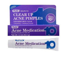 Kem chấm mụn siêu tốc Acne Medication 10 RUGBY- ACNE MEDICATION GEL BENZOYL PEROXIDE 10%