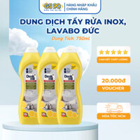 Kem chanh vàng tẩy rửa inox, lavabo, đồ dùng bếp Denkmit 750ml, tẩy siêu sạch, đánh bóng, Chính Hãng