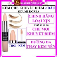 Kem che khuyết điểm 2 đầu tốt Sidumi hàn quốc cho da dầu mụn khô nhạy cảm che mụn sẹo nốt ruồi môi mắt dạng thỏi nam nữ