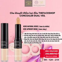 Kem che khuyết điểm 2 đầu THEFACESHOP Concealer Dual Veil