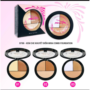 Kem che khuyết điểm 3 ngăn MIRA Combi Foundaiton