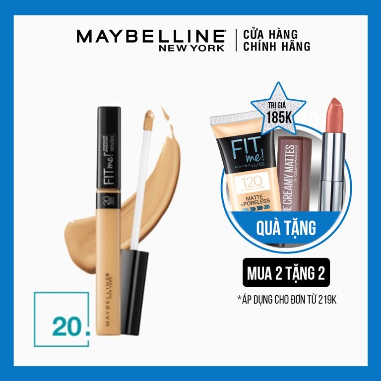 Kem che khuyết điểm mịn lì tiệp mọi tông da Fit Me Concealer Maybelline New York 6.8ml