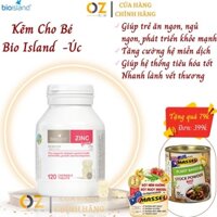 Kẽm Cho Bé Bio Island Zinc For Kids 120 Viên Úc Giúp Trẻ Ăn Ngon, Ngủ Ngon, Phát Triển khỏe Mạnh