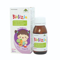 Kẽm cho bé, Kẽm hữu cơ Biolizin 50ml dạng siro vị đào, bổ sung Lysine B6 Giúp Bé Ăn Ngon Tăng Đề Kháng, bổ sung kẽm