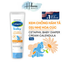 Kem Chống Hăm Cetaphil Baby Diaper Cream Calendula Lành Tính, Ngừa Hăm Tã Cho Bé 70g