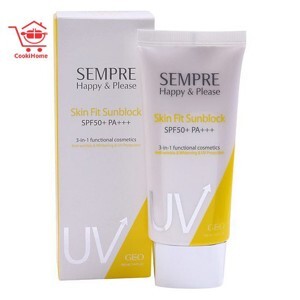 Kem chống nắng 3 trong 1 Geo Sempre Happy & Please Cover-up Sunblock 3 in 1 SPF50+ PA+++ 100g