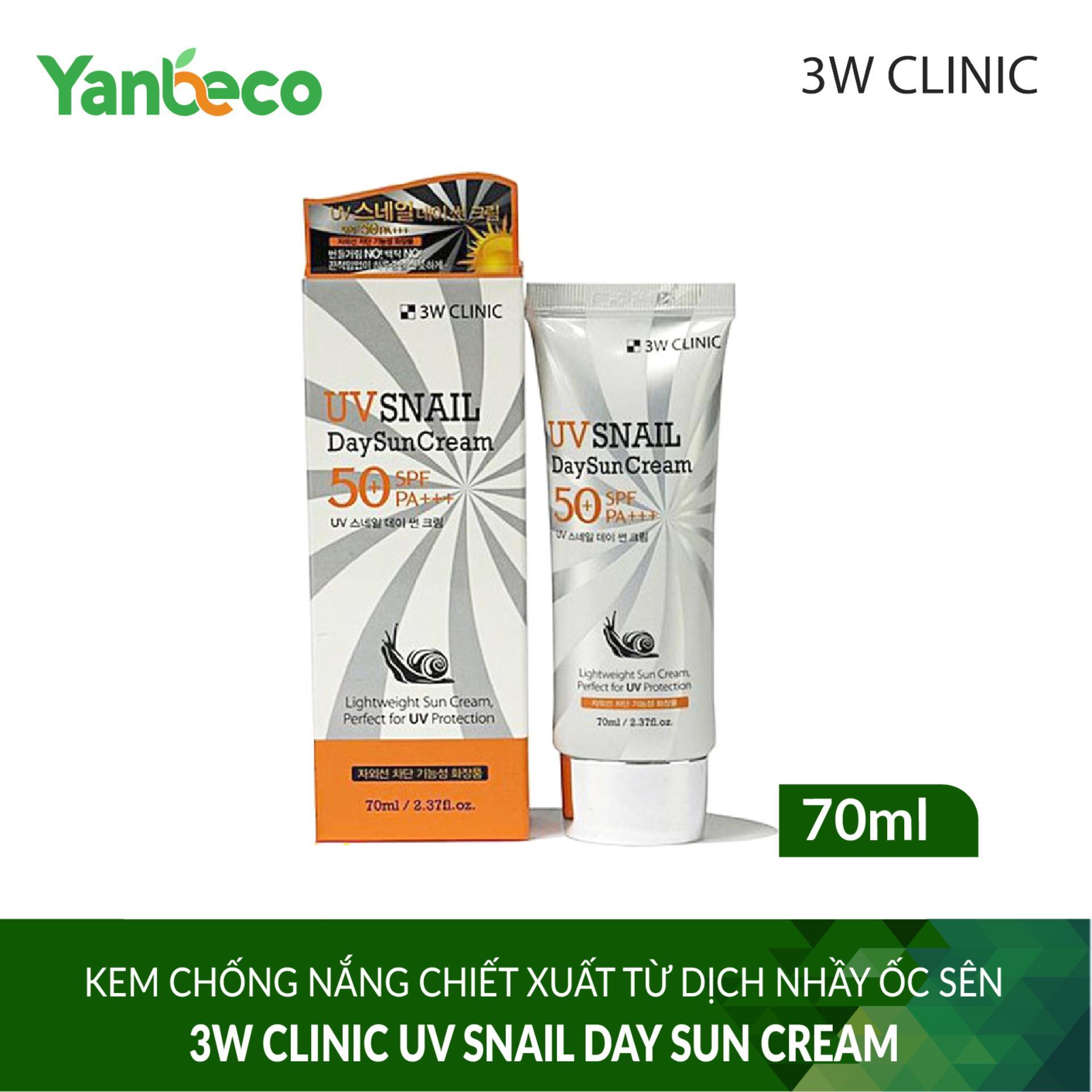 Kem chống nắng 3W CLINIC UV Snail Day Sun Cream SPF50++