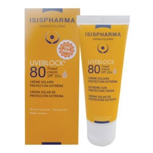 Kem chống nắng bảo vệ tối đa cho da nhạy cảm Isis Pharma Uveblock SPF80 Tinted màu da 40ml