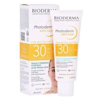 Kem Chống Nắng Bioderma Photoderm AKN Mat Dành Cho Da Dầu, Mụn SPF30