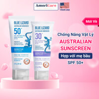 Kem chống nắng Blue Lizard SPF 50+ chống nắng vật lý cho mặt và body, nâng tone, kháng nước, mineral sunscreen
