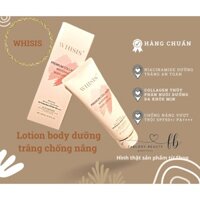 Kem chống nắng body, kem dưỡng body nâng tone WHISIS Premium Collagen Whitening Body Lotion 200ml [date 2025]