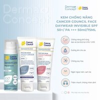 Kem chống nắng Cancer Council Face Day Wear Invisible SPF 50+/ PA ++++ dành cho da mặt hàng ngày