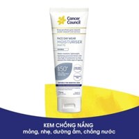 Kem chống nắng Cancer Council Face Day Wear SPF 50+/PA++++ 75ml (Dòng da mặt)