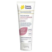 Kem chống nắng Cancer Council SPF 50+ Day Wear Face Matte Invisible 75ml Tube siêu nhẹ, dưỡng ẩm