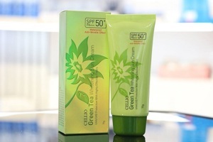 Kem chống nắng Cellio Green Tea Whitening Sun Cream SPF50 PA+++