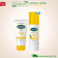 Kem chống nắng Cetaphil Sun SPF 50+ LIGHT GEL 50ML (DẠNG GEL) & SUN KIDS 150ML (DẠNG SỮA) Cho Da Nhạy Cảm