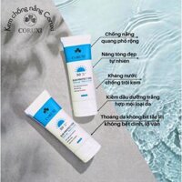 Kem chống nắng cho da khô, Dưỡng ẩm, nâng tông, chống nhăn chống trôi nước Coruxi chính hãng 50ml